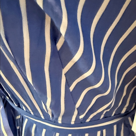 Free Assembly Blue Striped Long Sleeve Dress.  100% Cotton - Picture 3 of 7